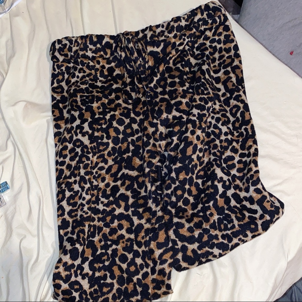 Cheetah print sweat pants